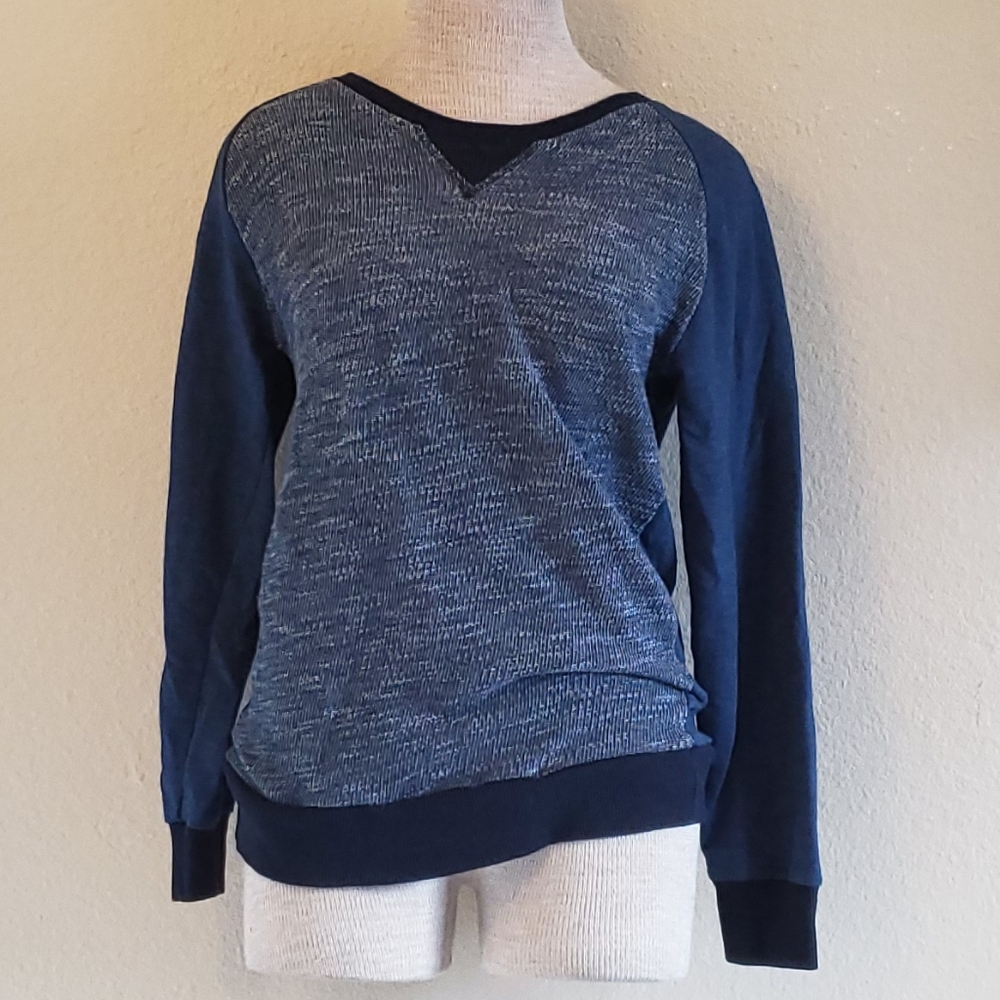 Copper denim blue long sleeve sweater shirt L